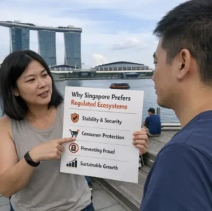why singapore prefers regolated ecosystems